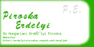 piroska erdelyi business card